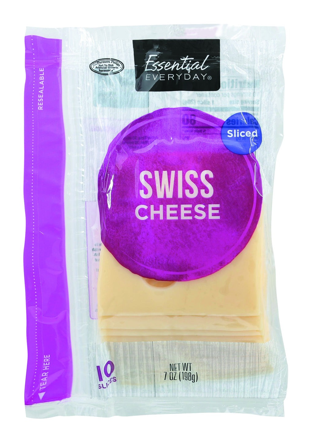 Essential Everyday Cheese, Swiss, Sliced
