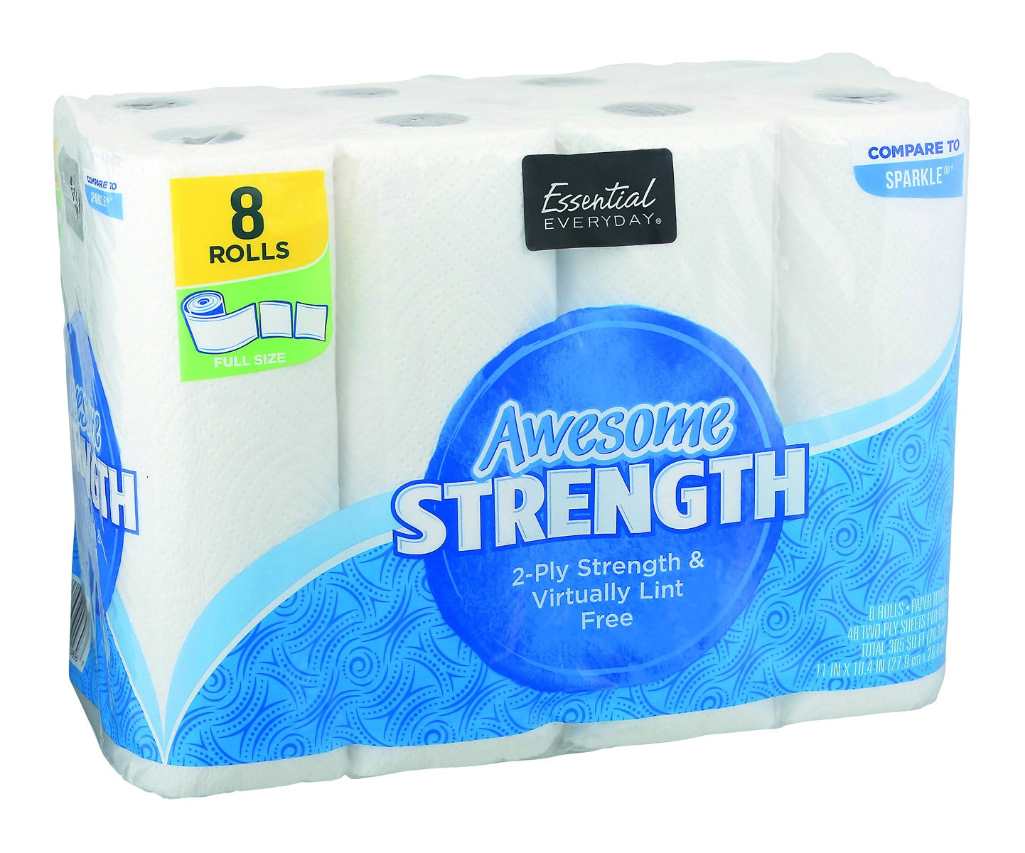 Essential Everyday Paper Towels, Awesome, 2-Ply Strength, Virtually Lint Free, Full Size