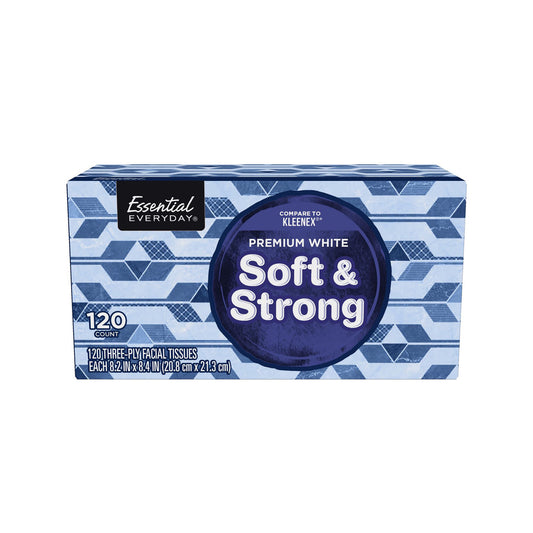Essential Everyday Facial Tissue, Soft and Strong