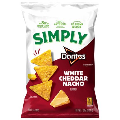 Doritos Tortilla Chips White Cheddar Nacho Flavored 7 1/2 Oz