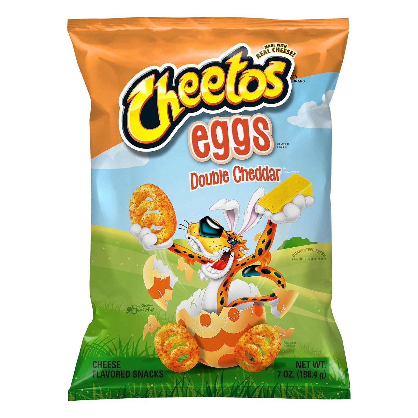 Cheetos Eggs Shaped Puffs Double Cheddar Flavored Cheese Flavored Snacks 7 oz