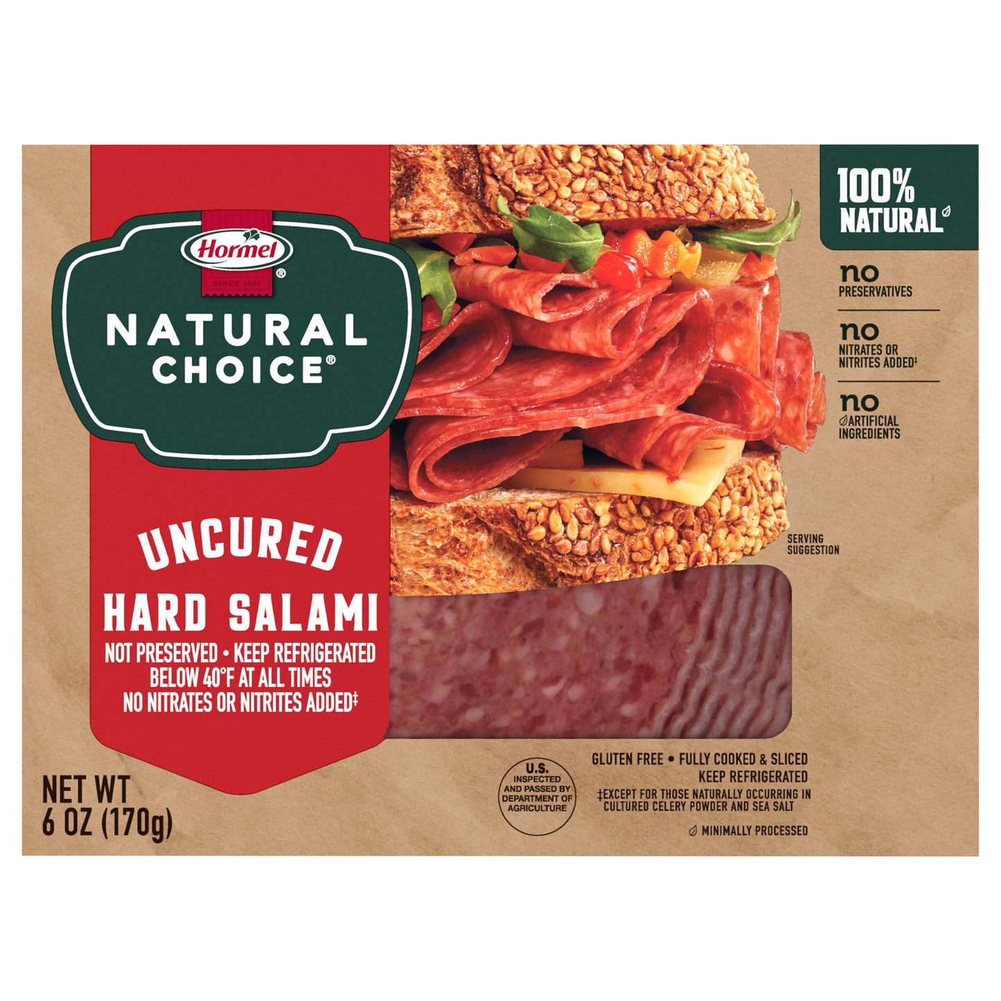 HORMEL NATURAL CHOICE Uncured Hard Salami