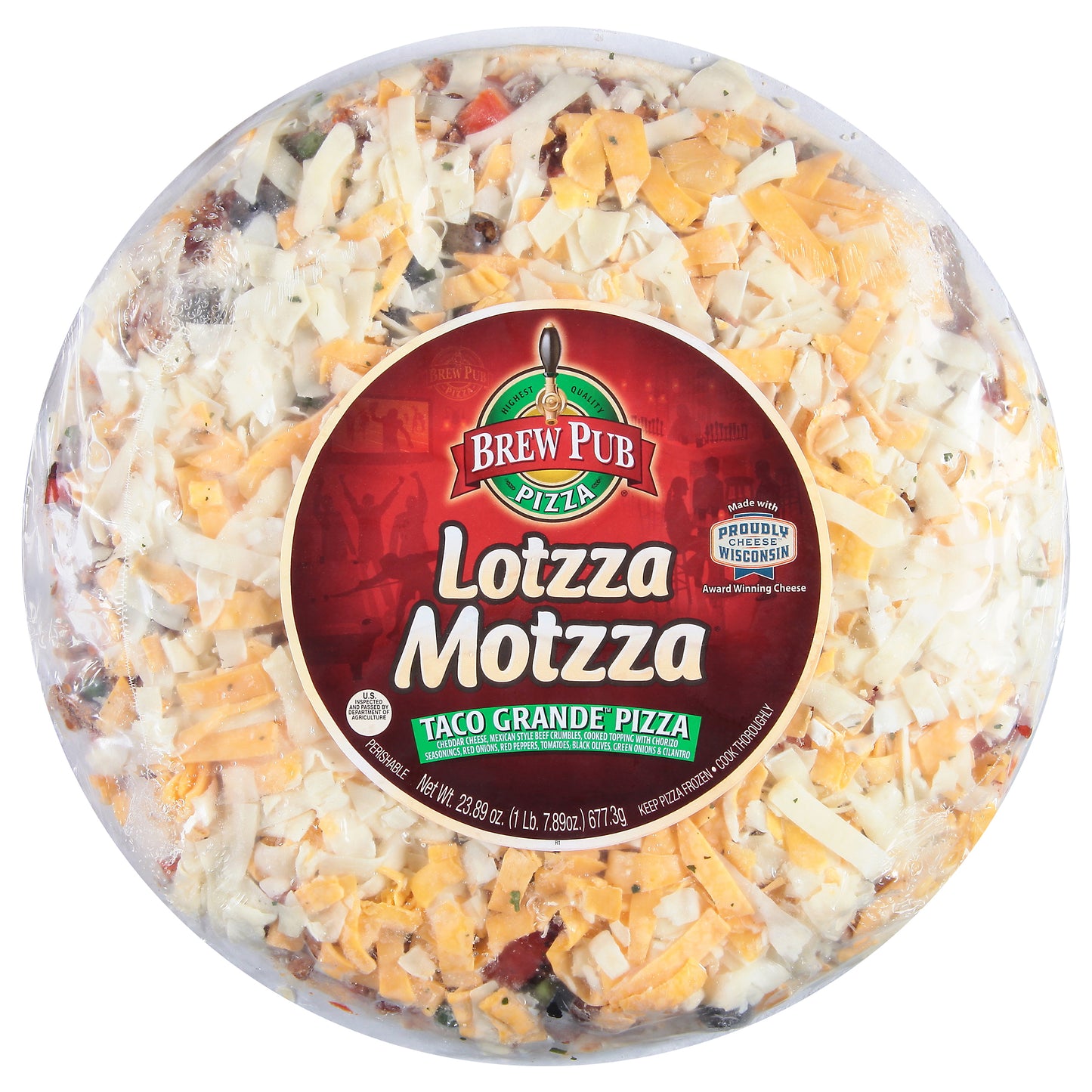 Brew Pub Pizza Lotzza Motzza Taco Grande Pizza 23.89 oz