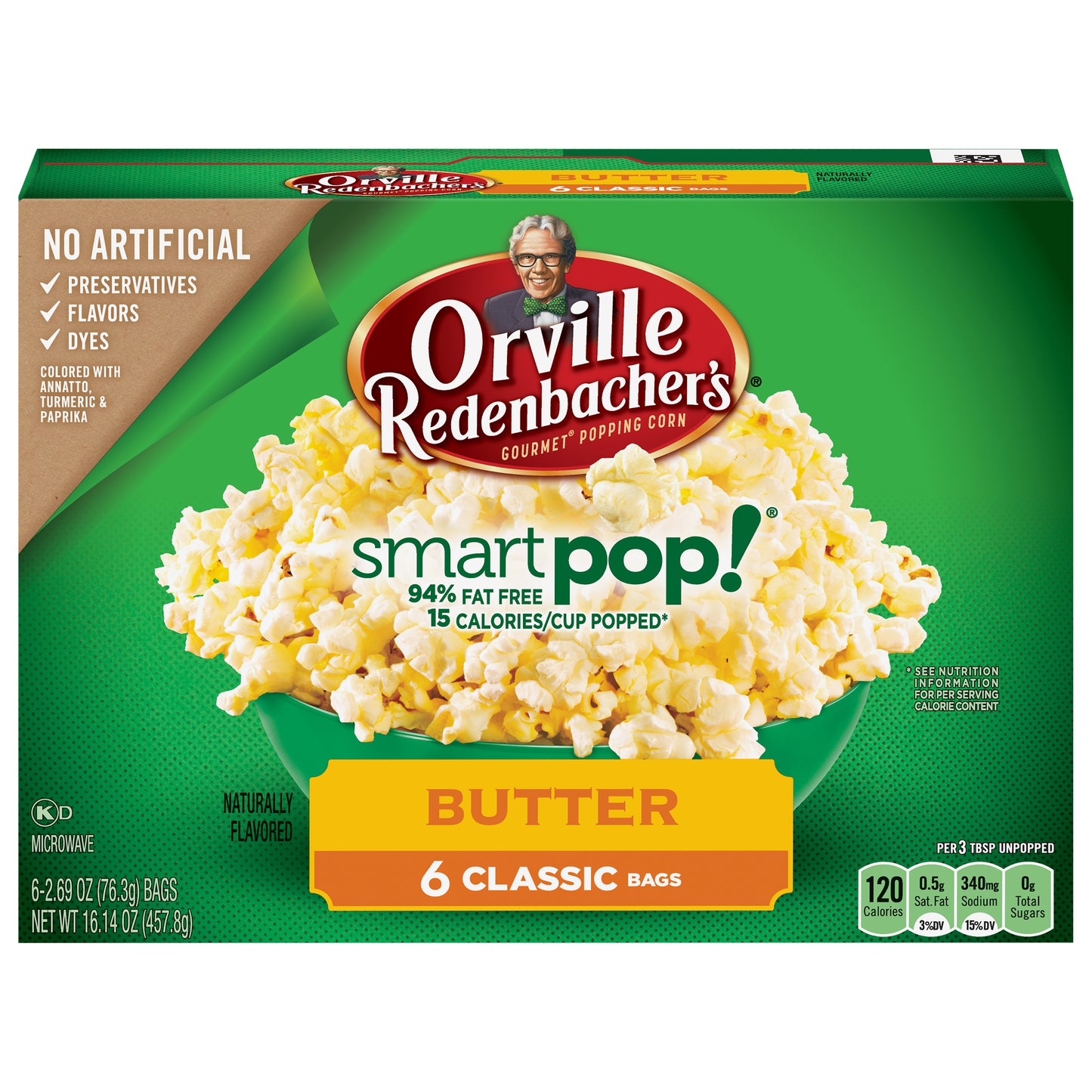 Orville Redenbacher's SmartPop! Butter Popcorn, Classic Bag, 6-Count