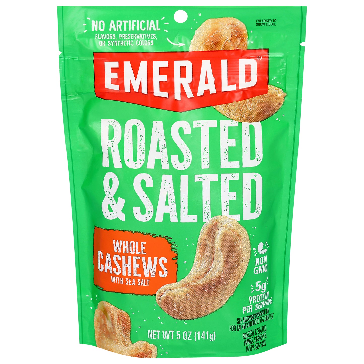 Emerald Whole Roasted & Salted Cashews with Sea Salt 5 oz