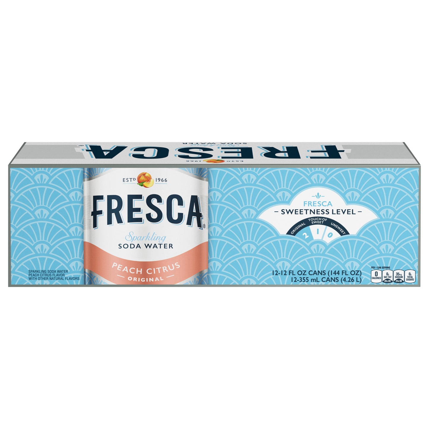 Fresca Peach Fridge Pack Cans, 12 fl oz, 12 Pack
