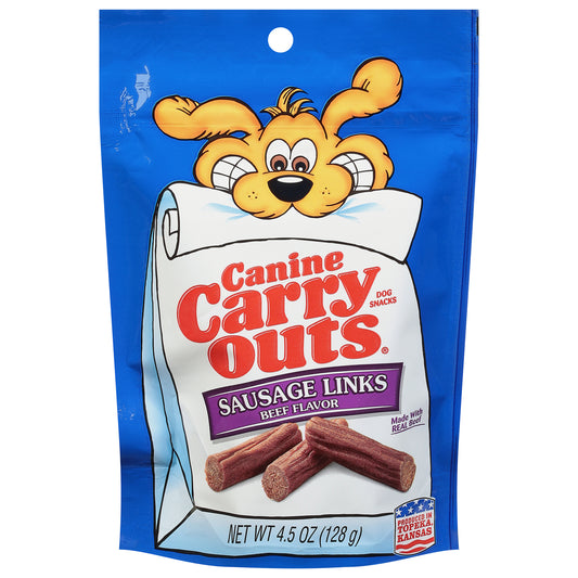 Canine Carry Outs Sausage Links Beef Flavor Dog Snacks 1 4.5 oz