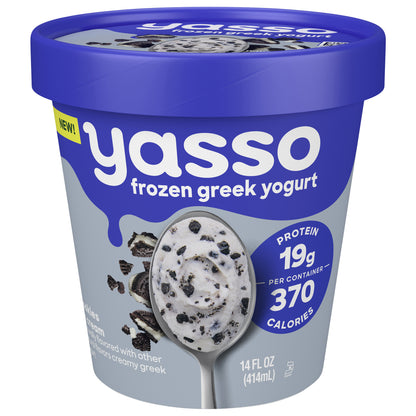 Yasso Frozen Greek Yogurt Cookies and Cream 14 fl oz