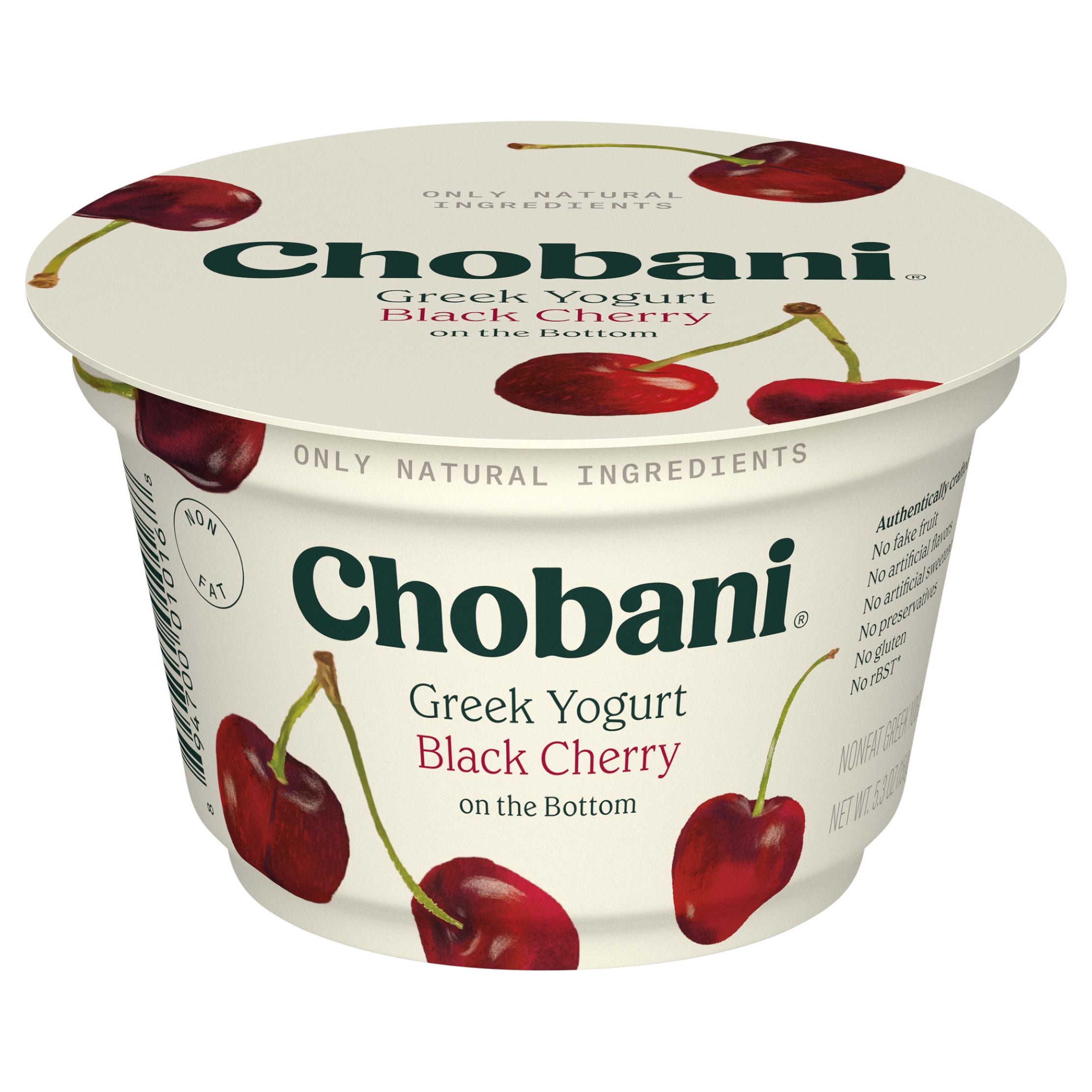 Chobani® Non-Fat Greek Yogurt Black Cherry on the Bottom 5.3oz ...