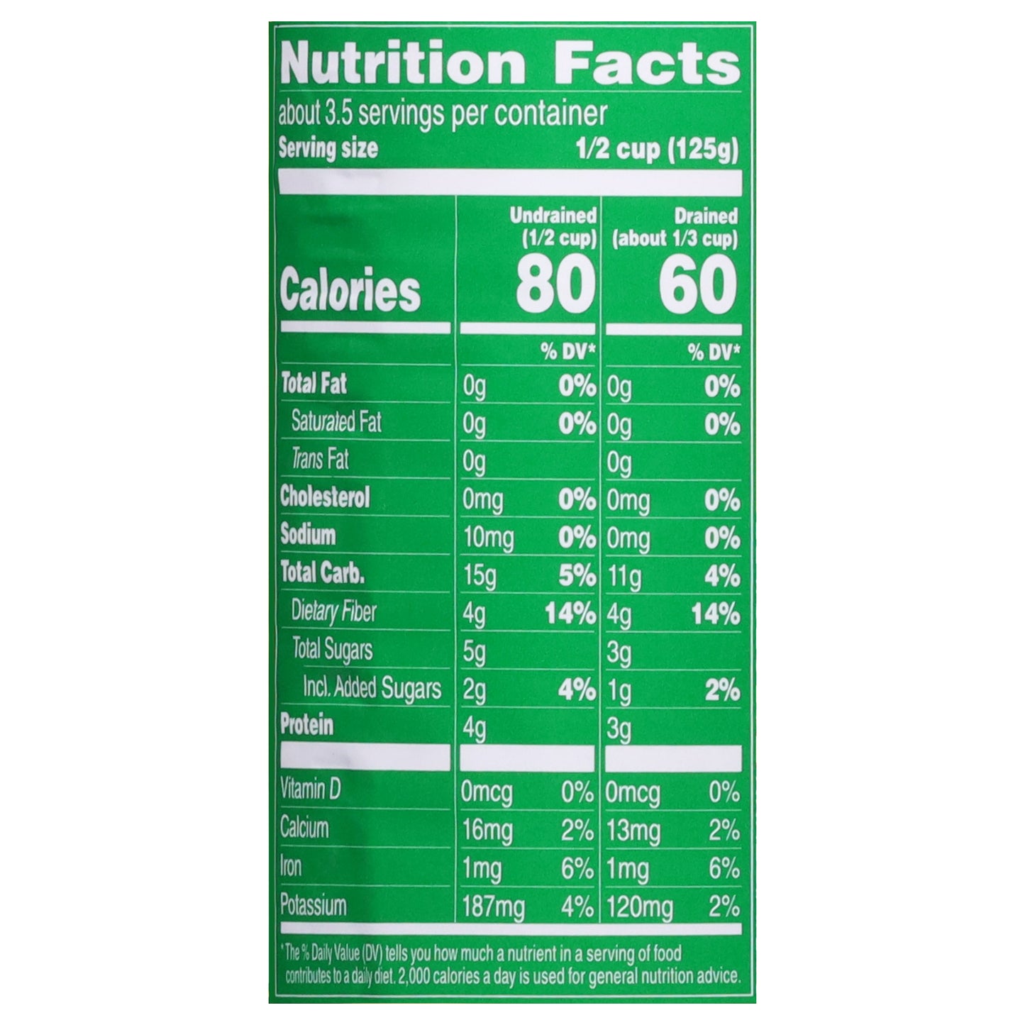 Del Monte Fresh Cut No Salt Added Sweet Peas 15 oz