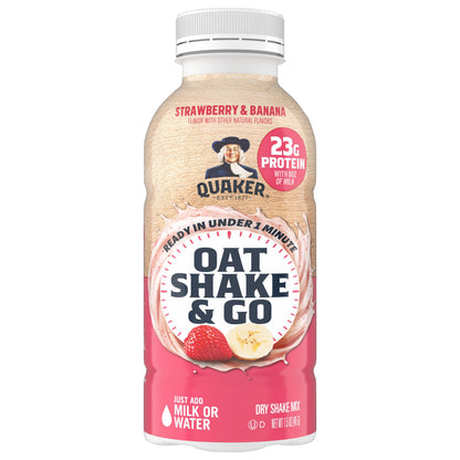 Quaker Oat Shake & Go Dry Shake Mix Strawberry & Banana, 1.5 Oz