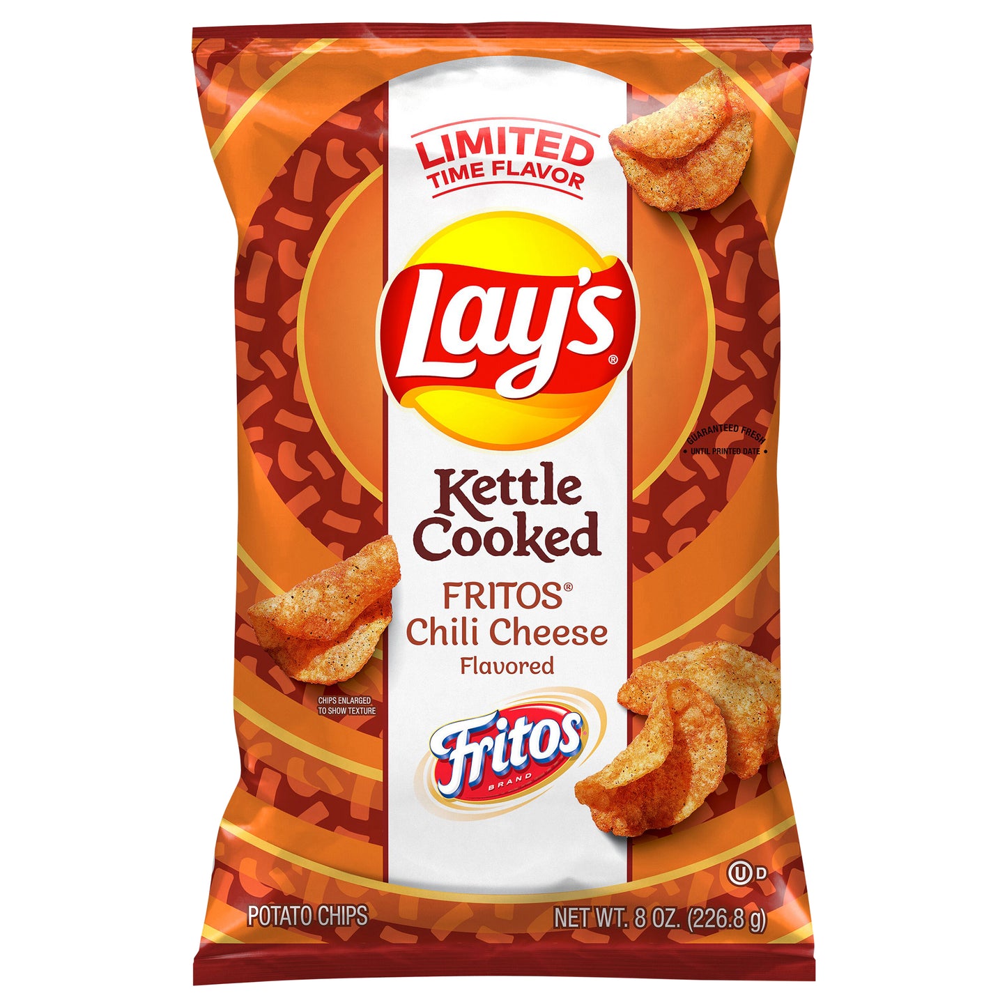 Lay's Kettle Cooked Potato Chips Fritos Chili Cheese Flavored 8 Oz