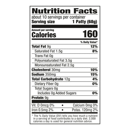 Banquet Chicken Breast Patties, Frozen Meal, 24 oz.