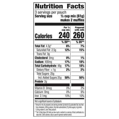 Betty Crocker Blueberry Muffin Mix, 6.5 oz