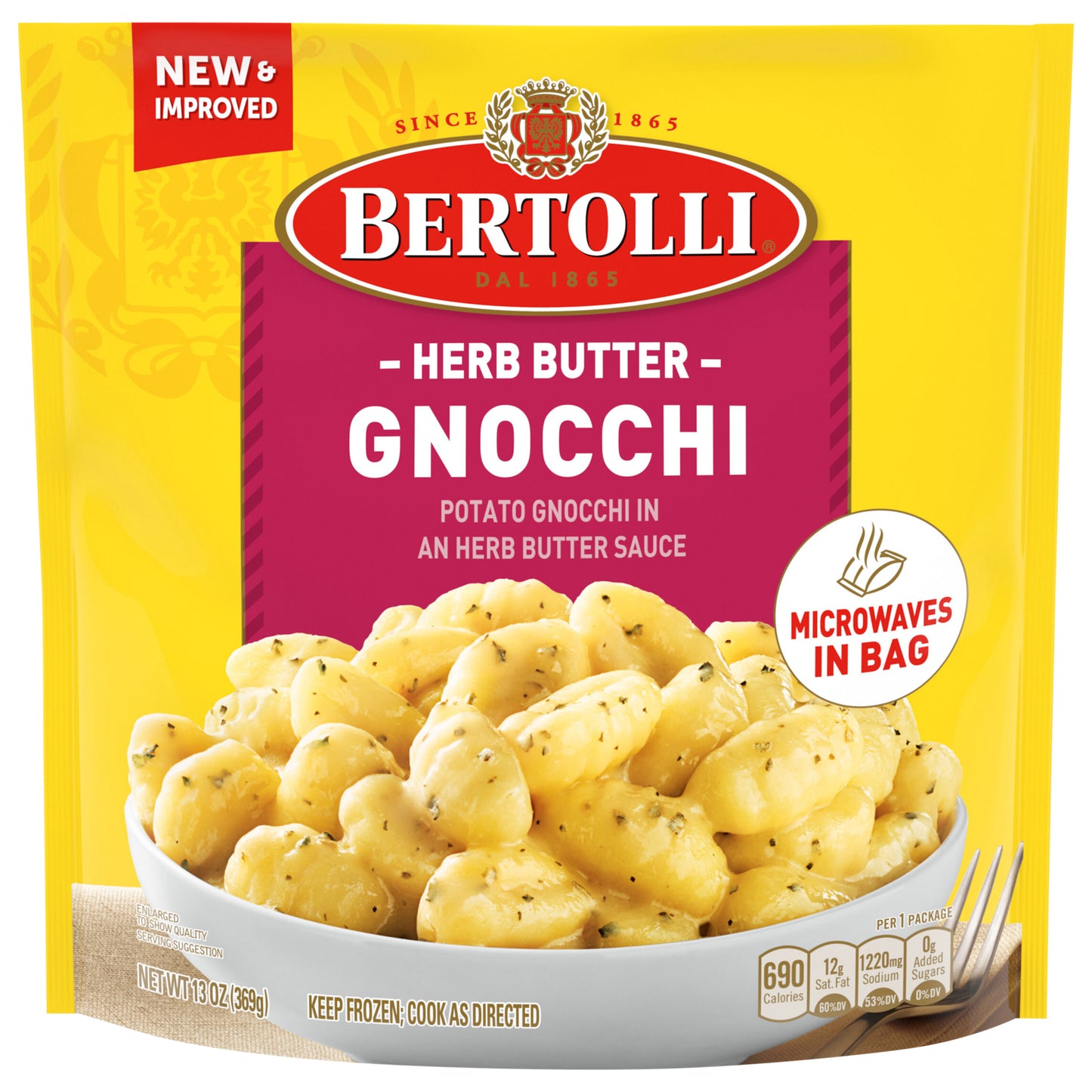 Bertolli Pasta Sides Herb Gnocchi, Frozen Sides, 13 oz.