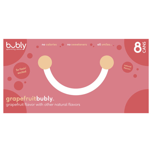 Bubly Grapefruit Sparkling Water 12 Fl Oz/8