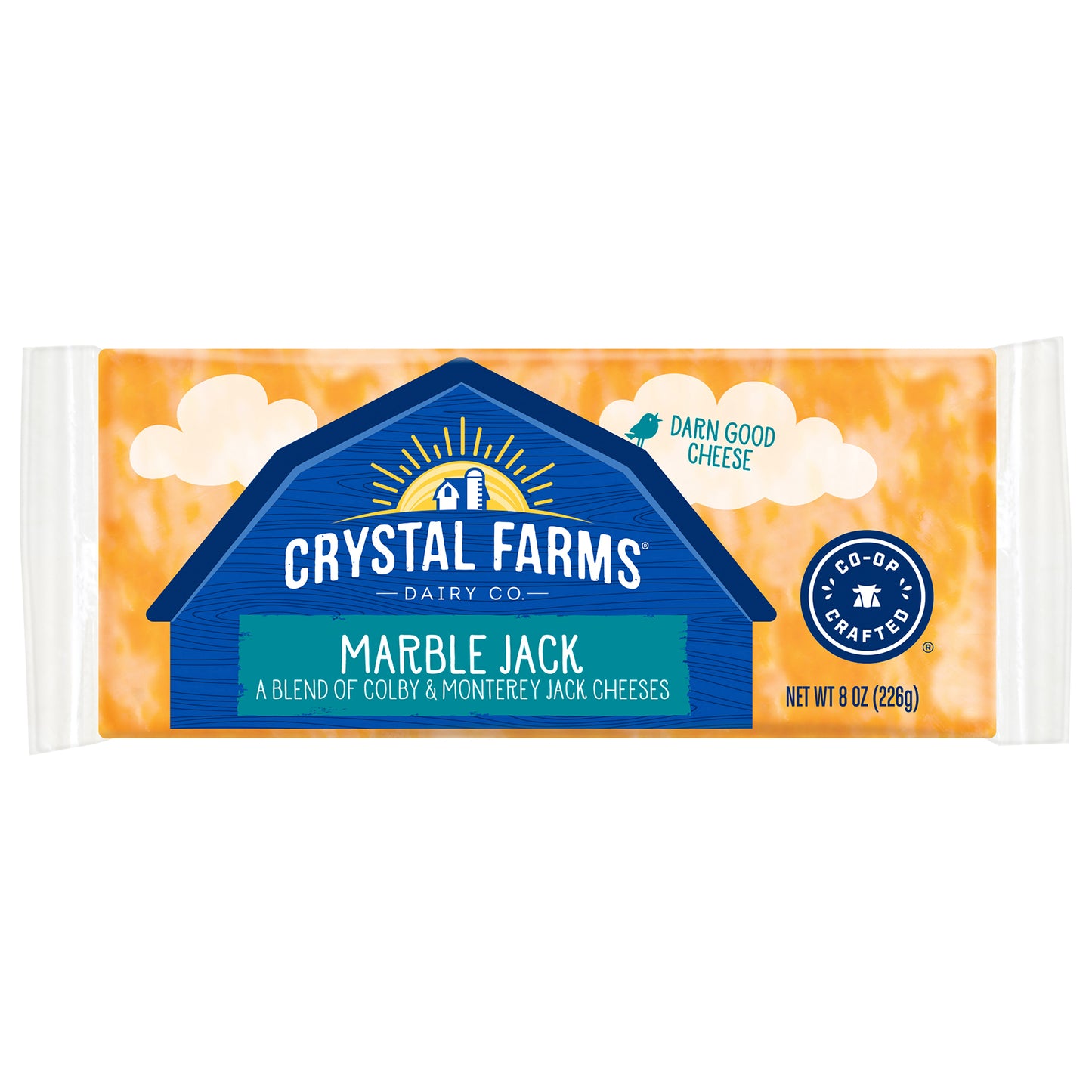 Crystal Farms Marble Jack Cheese Block, 8 oz