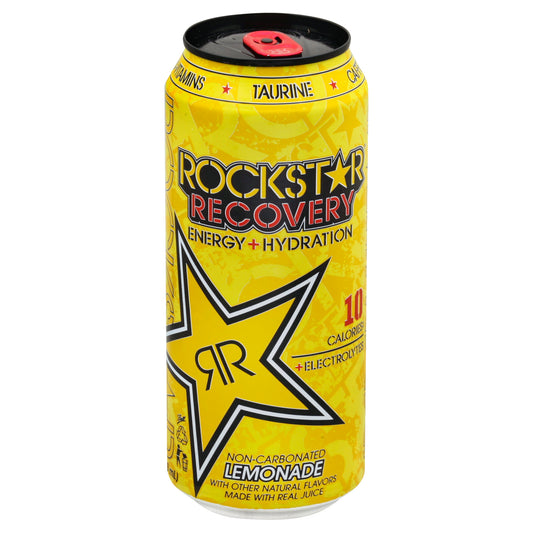 Rockstar Energy Drink 16 oz - ROCKSTAR RECOVERY ENERGY+HYDRATION NON CARBONATED LEMONADE