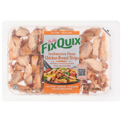 Buddig Fix Quix Flame Grilled Southwestern-Flavor Chicken Breast Strips 6 oz