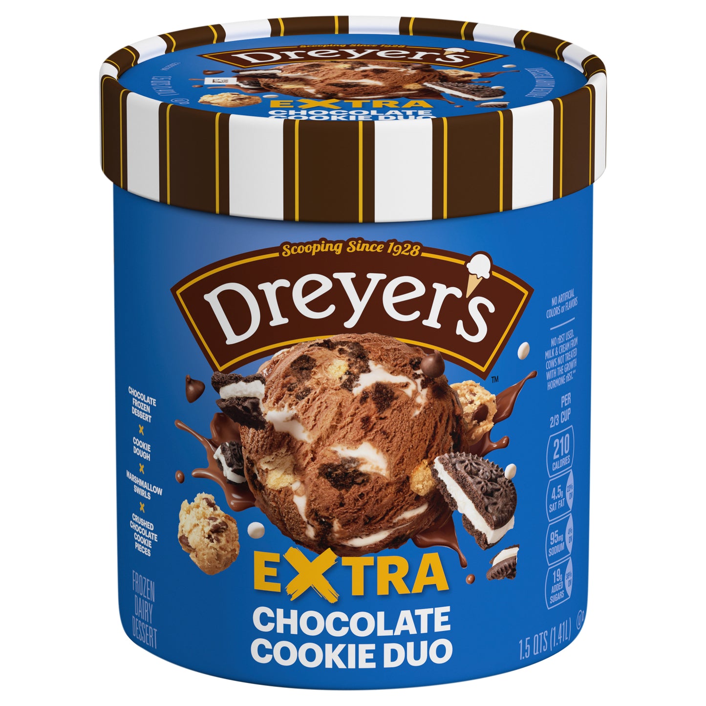 Dreyer’s Extra Cookie Duo Frozen Dairy Dessert, 1.5 Qt