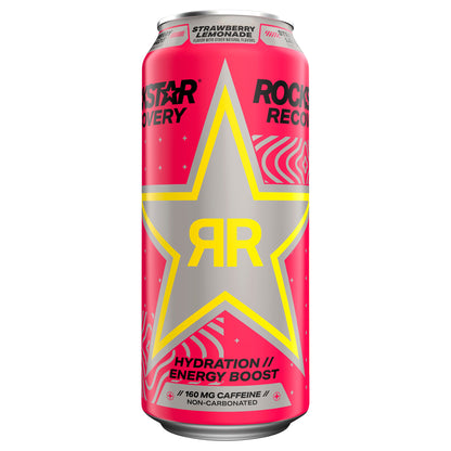 Rockstar Recovery Energy Drink Strawberry Lemonade 16 Fl Oz Can