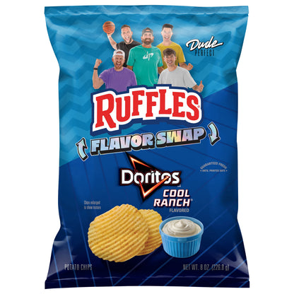 Ruffles Potato Chips Doritos Cool Ranch Flavored, 8 Oz