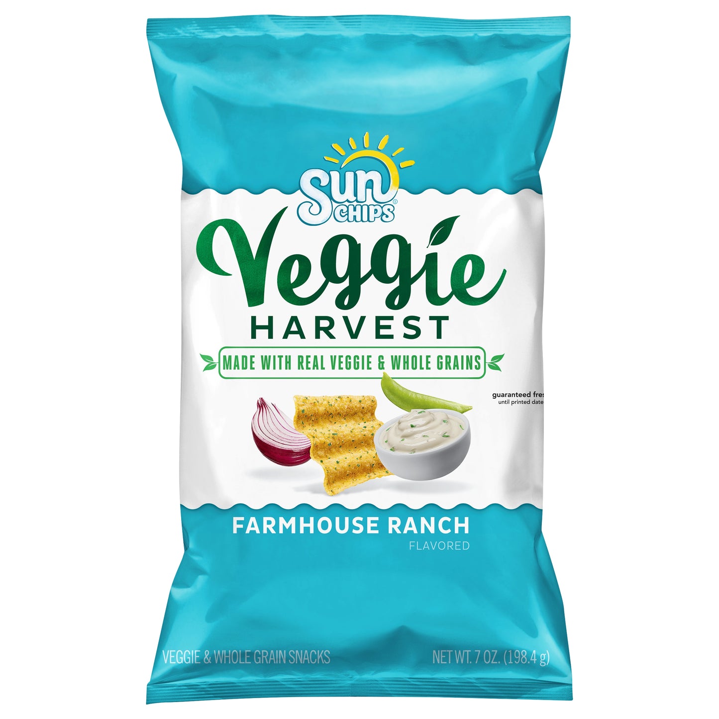 Sun Chips Veggie Harvest Farmhouse Ranch Flavored Veggie & Whole Grain Snacks 7 oz