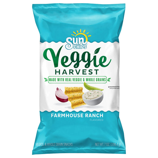 Sun Chips Veggie Harvest Farmhouse Ranch Flavored Veggie & Whole Grain Snacks 7 oz