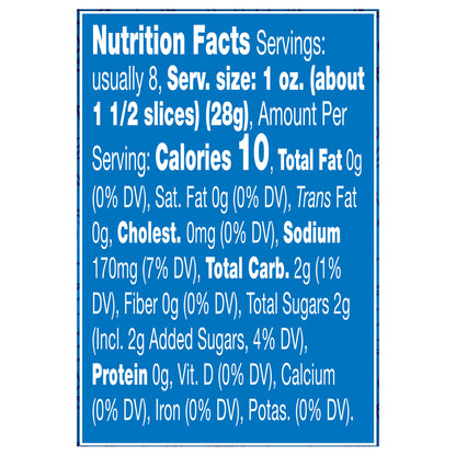 Vlasic Stackers Bread and Butter Pickles, 16 FL OZ