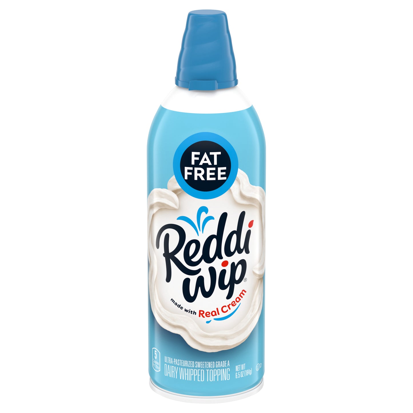 Reddi-wip Fat Free Whipped Topping Made with Real Cream, 6.5 oz.