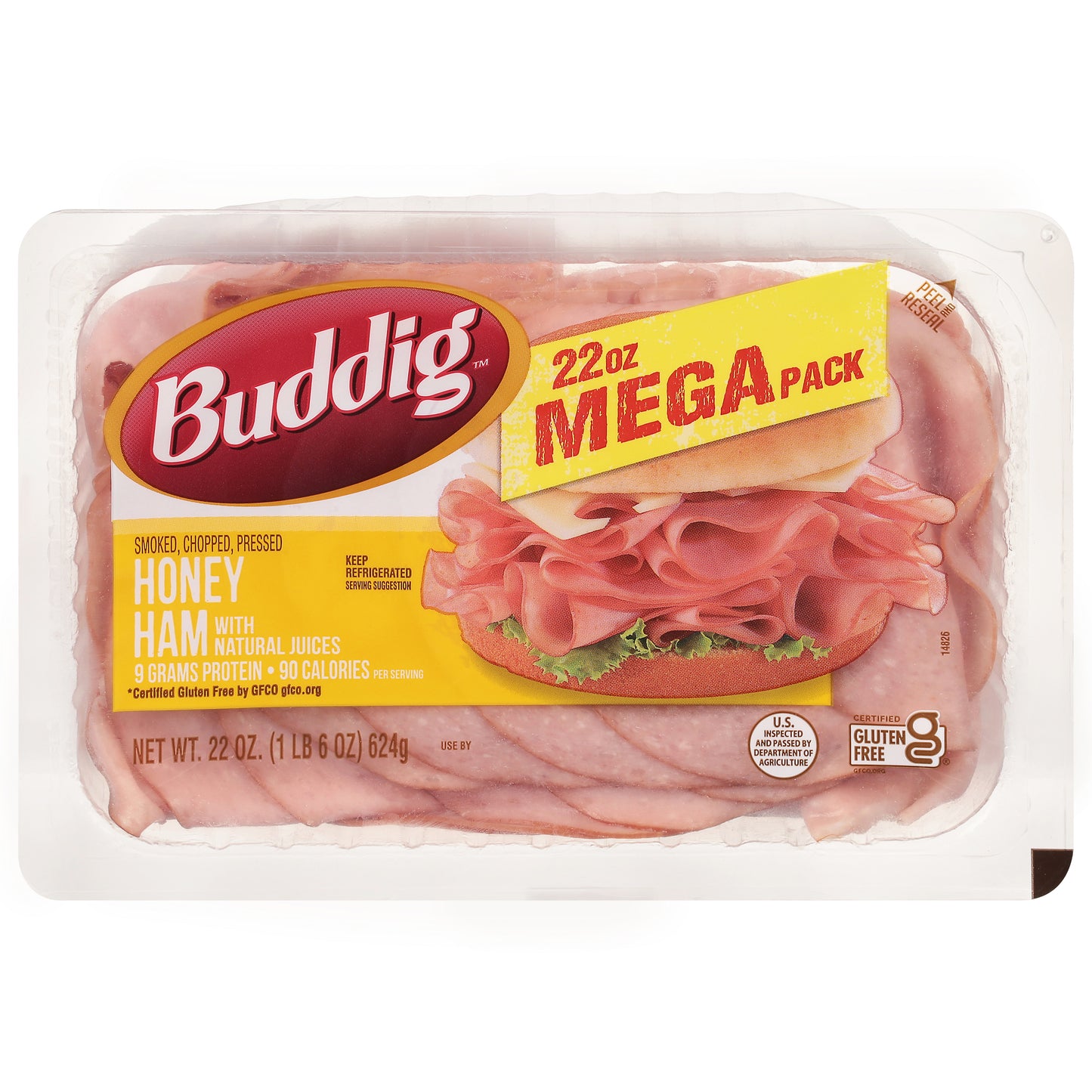 Buddig Honey Ham with Natural Juices Mega Pack 22 oz