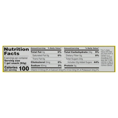Snack Pack Sour Patch Kids Blue Raspberry Juicy Gels 6 - 3.25 oz Cups