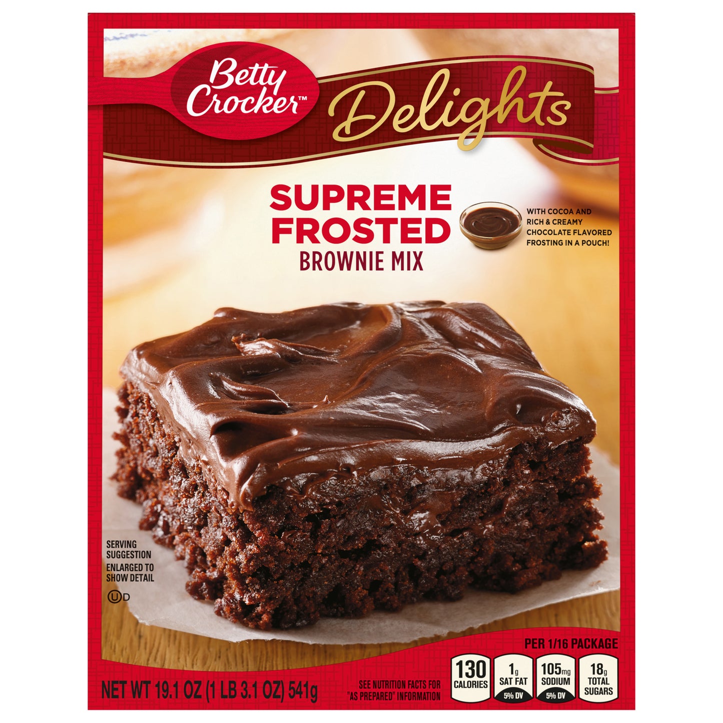 Betty Crocker Delights Supreme Frosted Brownie Mix, 19.1 oz.