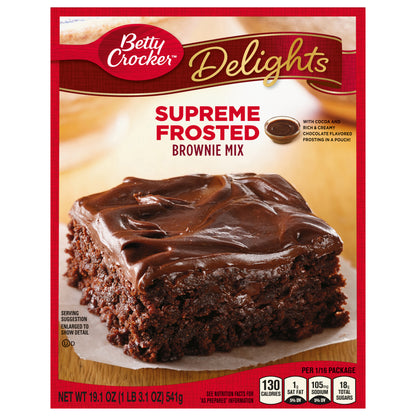 Betty Crocker Delights Supreme Frosted Brownie Mix, 19.1 oz.