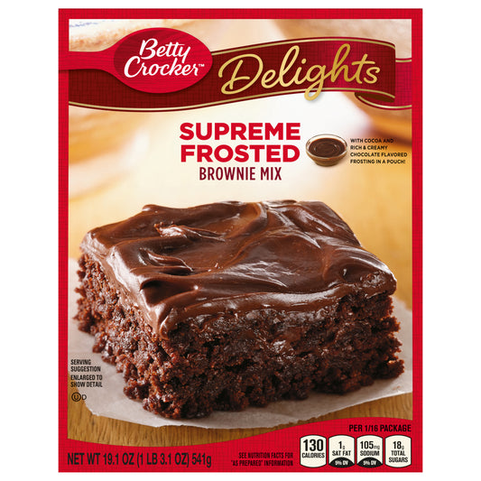 Betty Crocker Delights Supreme Frosted Brownie Mix, 19.1 oz.