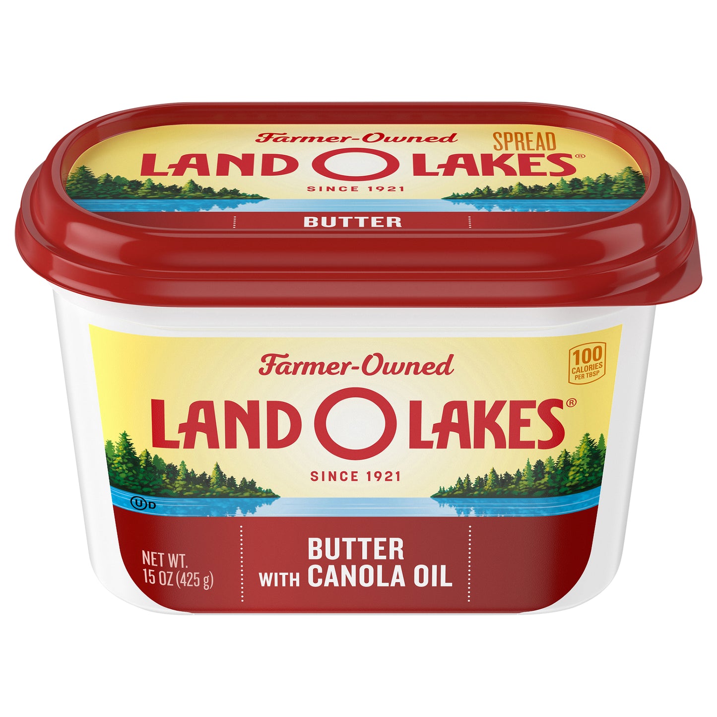 Land O Lakes Butter with Canola Oil, Spreadable, 15 oz tub