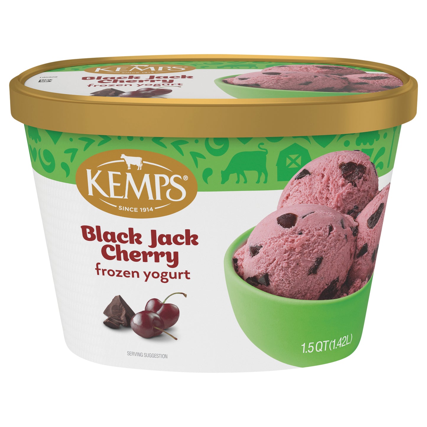 Kemps Black Jack Cherry Frozen Yogurt 1.5 Quart