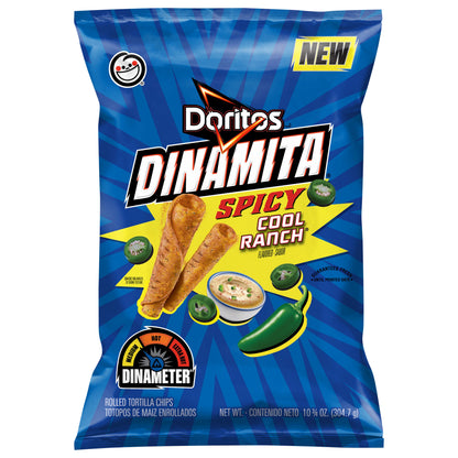 Doritos Dinamita Tortilla Chips Spicy Cool Ranch Flavored, 10 3/4 Oz