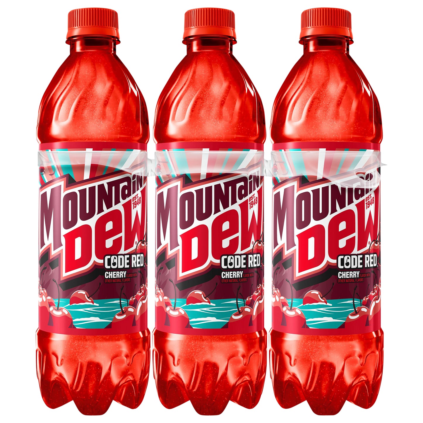 Mountain Dew Code Red Dew With A Rush Of Cherry 16.9 Fl Oz, 6 Count