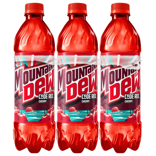 Mountain Dew Code Red Dew With A Rush Of Cherry 16.9 Fl Oz, 6 Count