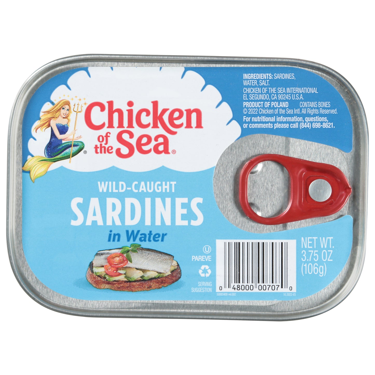 Chicken of the Sea Sardines in Water 3.75 ounces