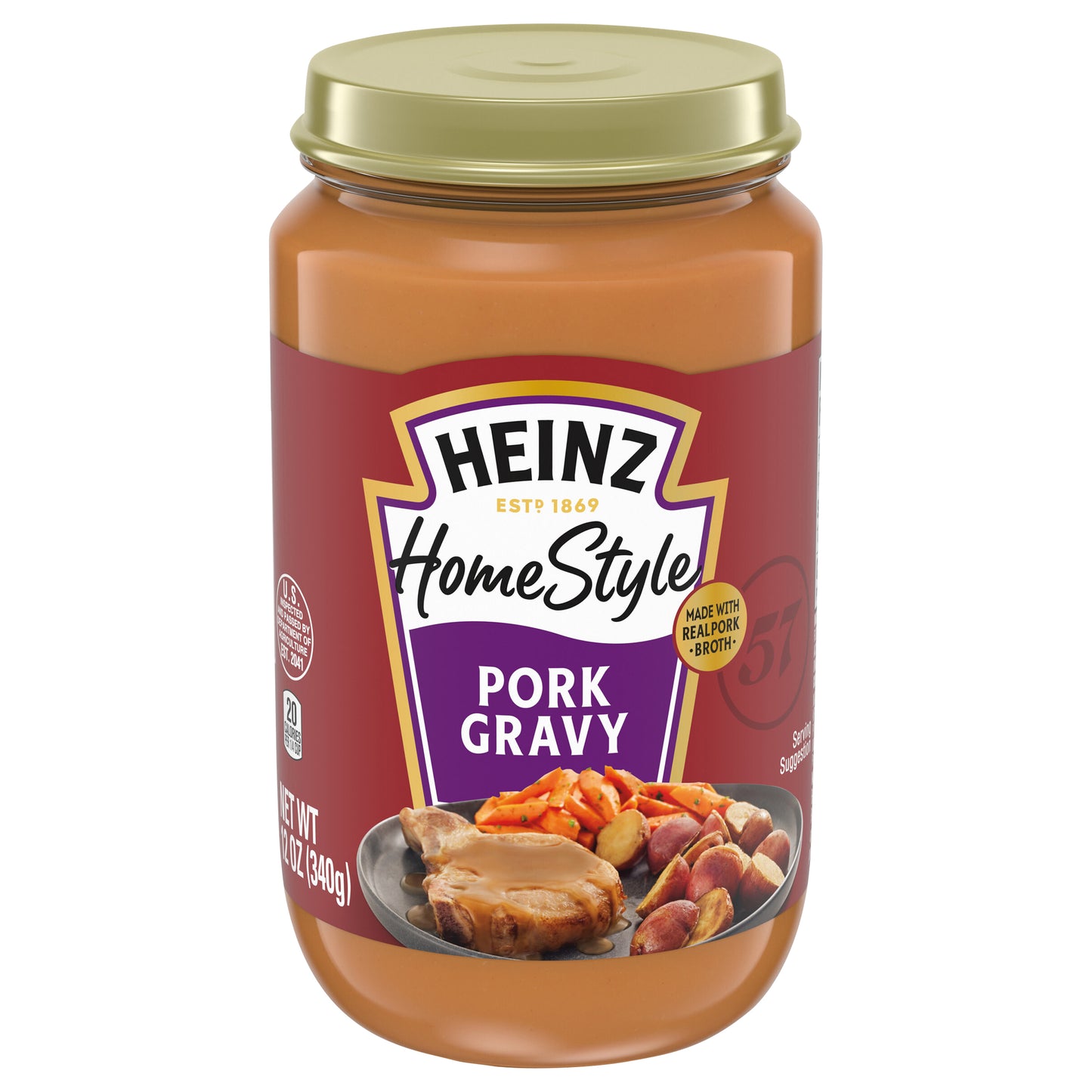 Heinz HomeStyle Pork Gravy, 12 oz Jar
