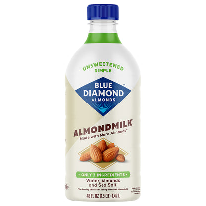 Blue Diamond Unsweetened Simple Almondmilk, 48oz