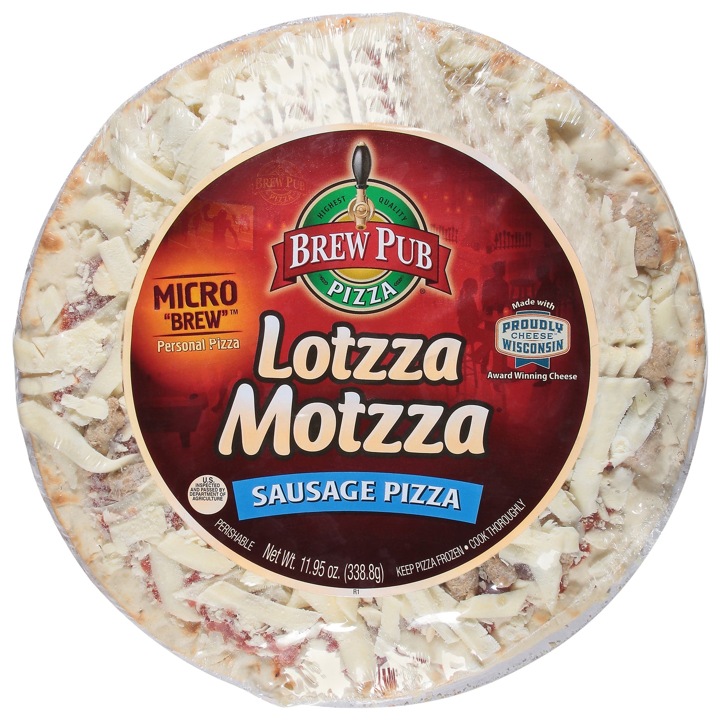 Brew Pub Pizza Lotzza Motzza Sausage Pizza 11.95 oz
