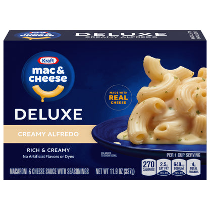 Kraft Deluxe Creamy Alfredo Macaroni & Cheese Sauce with Seasonings 11.9 oz