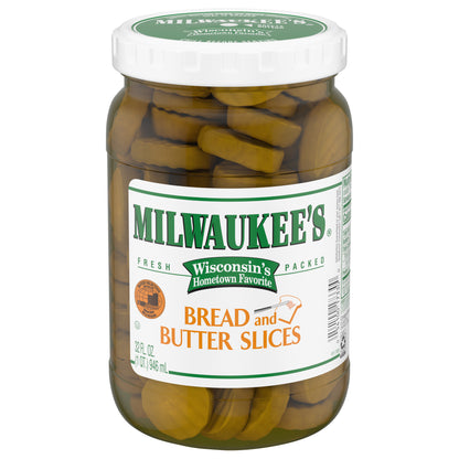 Milwaukee's Pickles, Bread and Butter Slices, 32 oz.