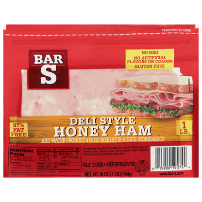 Bar S Deli Style Honey Ham 16 oz