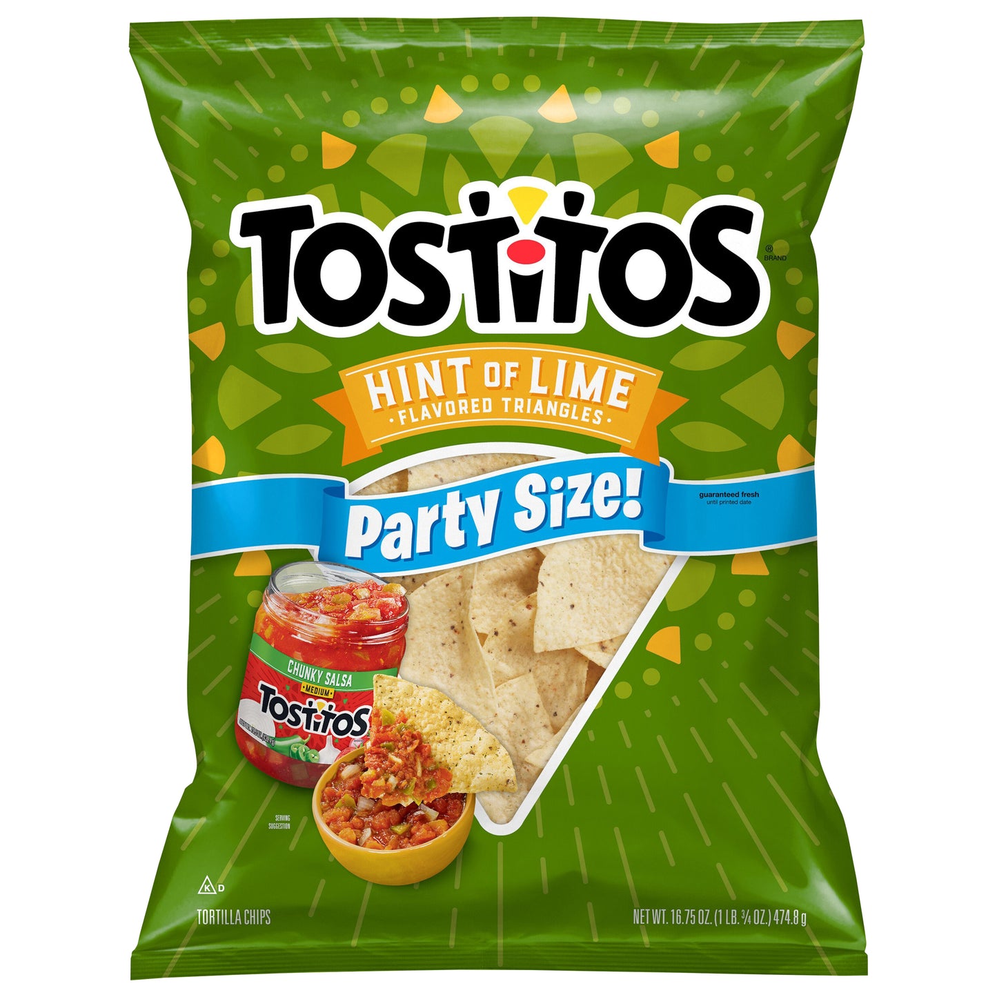 Tostitos Tortilla Chips Hint of Lime Flavored 16.75 Oz