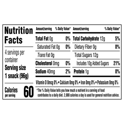 Jell-O Simply Gelatin Snack Cups, 4 Cups, for Quick and Easy Snacking, Blueberry Natural Flavor with Other Natural Flavor, Made with Real Fruit Juice, 13.5 oz