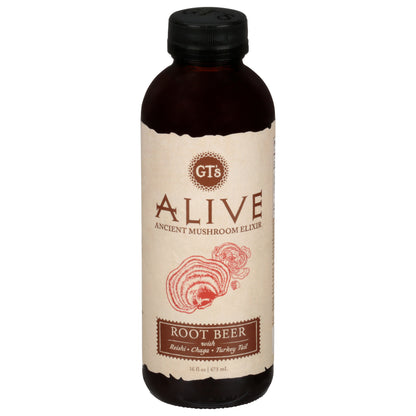 GT's Alive Root Beer Ancient Mushroom Elixir 16 fl oz